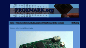 What Proxmark.org website looked like in 2017 (7 years ago)