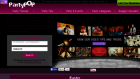 What Partypop.com website looked like in 2017 (7 years ago)