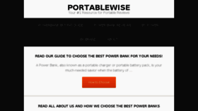 What Portablewise.com website looked like in 2017 (7 years ago)