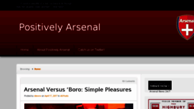 What Positivelyarsenal.com website looked like in 2017 (7 years ago)