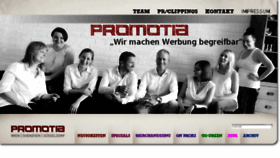 What Promotia.at website looked like in 2017 (7 years ago)