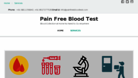 What Painfreebloodtest.com website looked like in 2017 (7 years ago)
