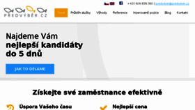 What Predvyber.cz website looked like in 2017 (7 years ago)