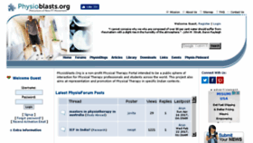 What Physioblasts.org website looked like in 2017 (7 years ago)