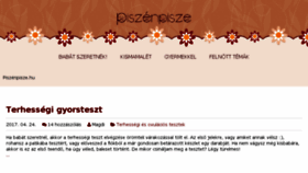 What Piszenpisze.hu website looked like in 2017 (7 years ago)