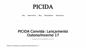 What Picida.com website looked like in 2017 (7 years ago)
