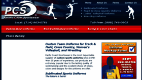 What Pcsportswear.com website looked like in 2017 (7 years ago)