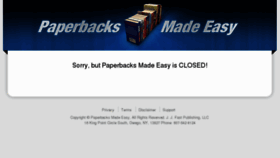 What Paperbacksmadeeasy.com website looked like in 2017 (7 years ago)