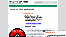 What Pokemongbaroms.com website looked like in 2017 (7 years ago)