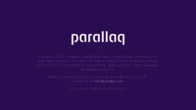 What Parallaq.com website looked like in 2017 (7 years ago)