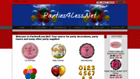 What Parties4less.net website looked like in 2017 (6 years ago)