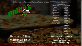 What Politospizza.com website looked like in 2017 (7 years ago)