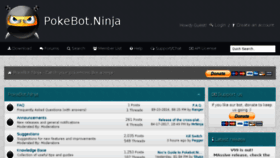 What Pokebot.ninja website looked like in 2017 (7 years ago)