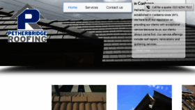 What Petherbridgeroofing.com.au website looked like in 2017 (8 years ago)