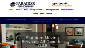What Paradisepropackers.com.au website looked like in 2017 (7 years ago)