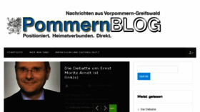 What Pommernblog.de website looked like in 2017 (7 years ago)