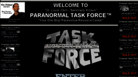 What Paranormaltaskforce.com website looked like in 2017 (6 years ago)