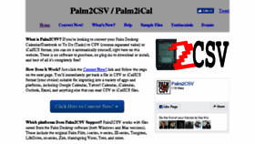 What Palm2csv.com website looked like in 2017 (7 years ago)