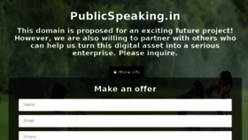 What Publicspeaking.in website looked like in 2017 (7 years ago)