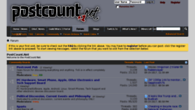 What Postcount.net website looked like in 2017 (7 years ago)