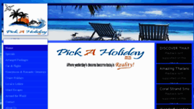What Pickaholiday.co.za website looked like in 2017 (6 years ago)