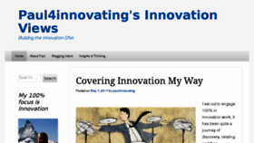 What Paul4innovating.com website looked like in 2017 (7 years ago)