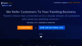 What Paintingleads.com website looked like in 2017 (6 years ago)