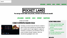 What Pocketland.it website looked like in 2017 (6 years ago)