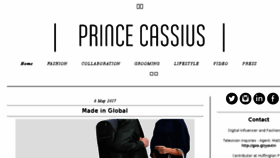What Princecassius.com website looked like in 2017 (6 years ago)