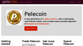 What Pelecoin.com website looked like in 2017 (7 years ago)