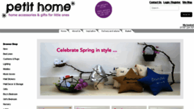 What Petithome.co.uk website looked like in 2017 (6 years ago)