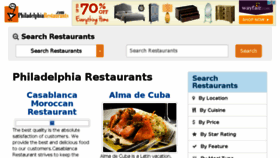 What Philadelphiarestaurants.com website looked like in 2017 (6 years ago)