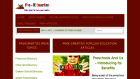 What Preksmarties.com website looked like in 2017 (6 years ago)