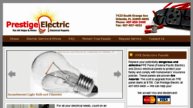 What Prestigeelectric.net website looked like in 2017 (6 years ago)