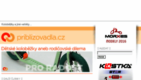 What Priblizovadla.cz website looked like in 2017 (6 years ago)