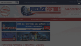 What Purchasepeptides.net website looked like in 2017 (6 years ago)
