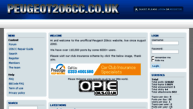 What Peugeot206cc.co.uk website looked like in 2017 (6 years ago)