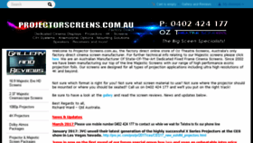 What Projectorscreens.com.au website looked like in 2017 (6 years ago)