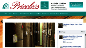 What Pricelesscarpetone.com website looked like in 2017 (8 years ago)