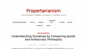 What Propertarianism.com website looked like in 2017 (6 years ago)