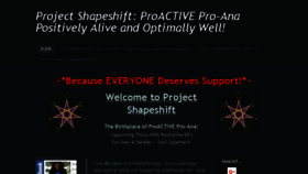 What Project-shapeshift.net website looked like in 2017 (6 years ago)