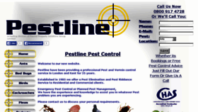 What Pestlineservices.com website looked like in 2017 (6 years ago)