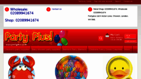 What Partyplus.co.uk website looked like in 2017 (6 years ago)