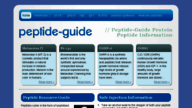 What Peptide-guide.com website looked like in 2017 (6 years ago)