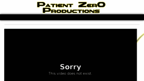 What Patientzeroproductions.com website looked like in 2017 (6 years ago)