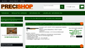 What Precishop.hu website looked like in 2017 (6 years ago)