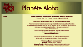 What Planete-aloha.fr website looked like in 2017 (7 years ago)