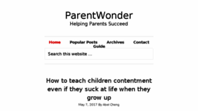 What Parentwonder.com website looked like in 2017 (6 years ago)