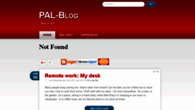 What Pal-blog.de website looked like in 2017 (6 years ago)