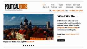 What Politicaltours.com website looked like in 2017 (6 years ago)